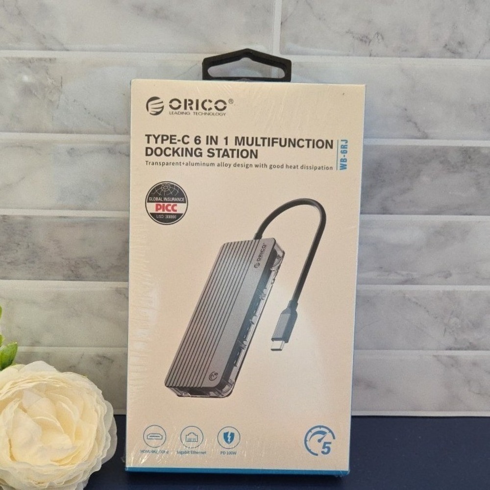 New Transparent 11 IN 1 Type C Docking Station HDMI&VGA RJ45 5Gbps USB By ORICO
